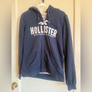 Hollister Dark Blue Sherpa-Lined Jacket